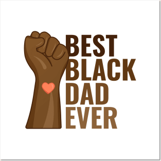 Best Black Dad Ever Posters and Art